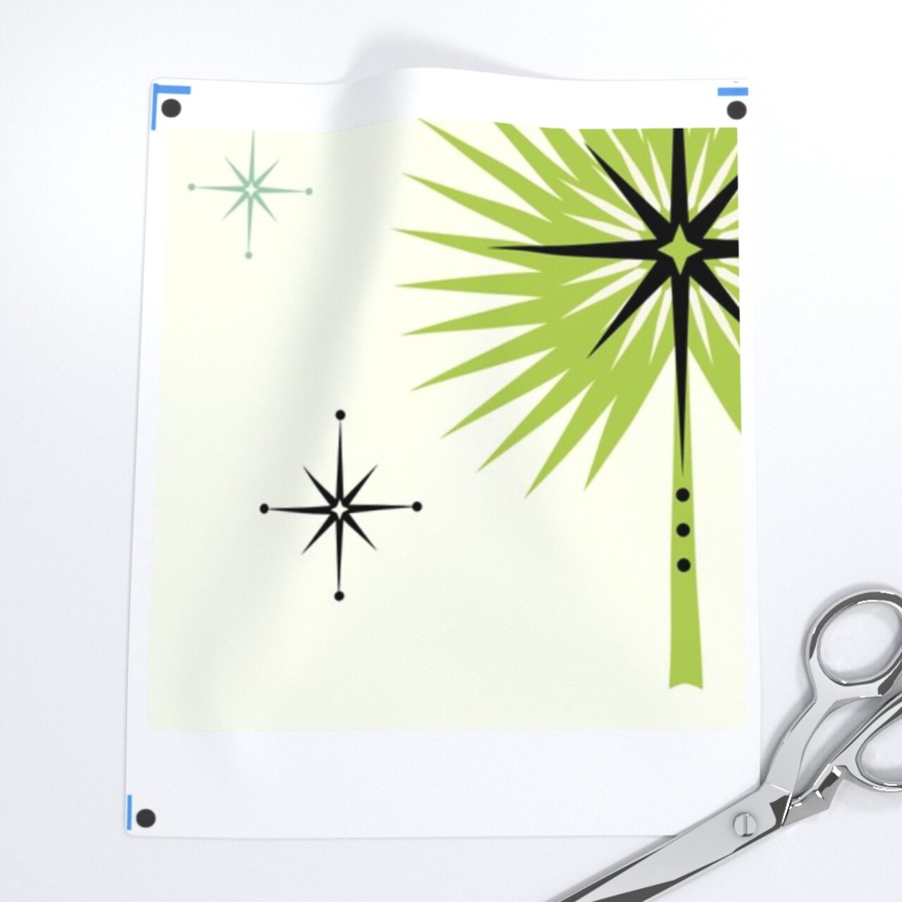 Atomic Flamingo Vintage Diamonds Retro Tropical Custom Printed Fabric by Spoonflower Various Fabrics by the Yard or Fat Quarter